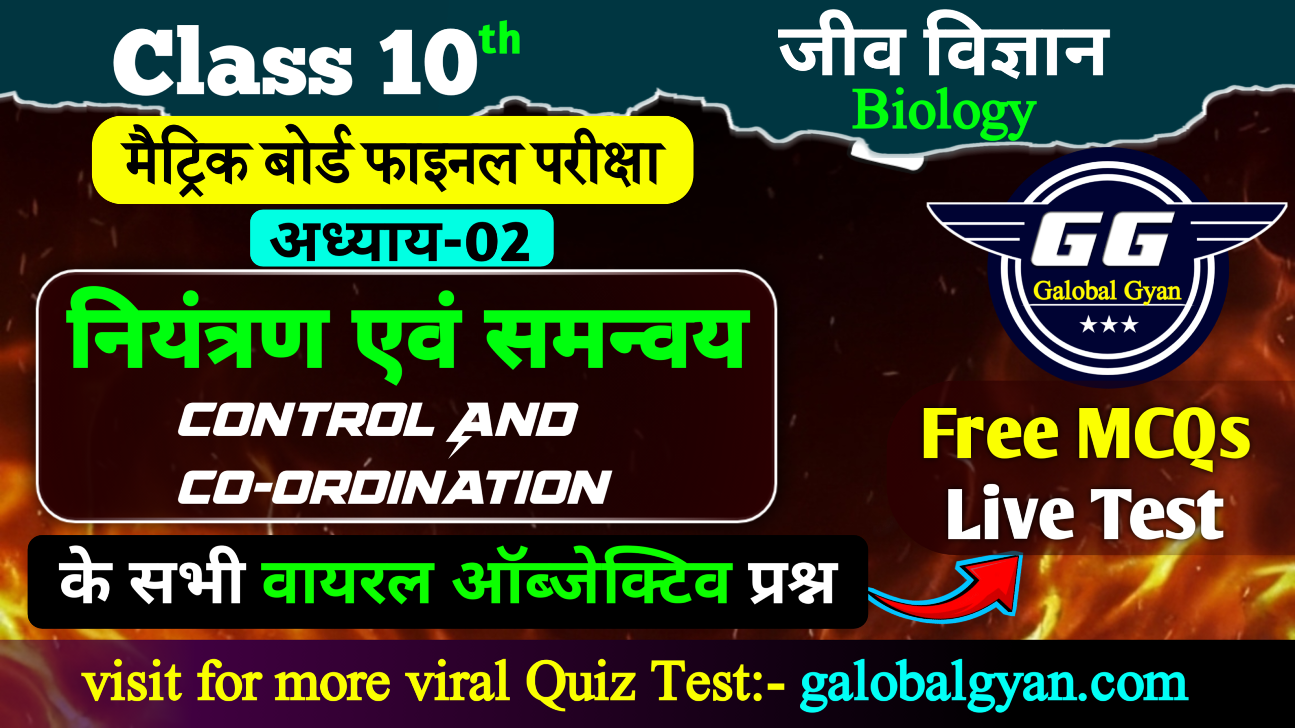 जीव विज्ञान (Biology) अध्याय-02 | नियंत्रण एवं समन्वय(Control and Co-ordination)
